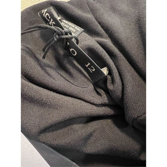 Black Halo Women's Black Gray Tweed Sleeveless Sheath Dress Size 12 NWOT - Picture 8 of 10